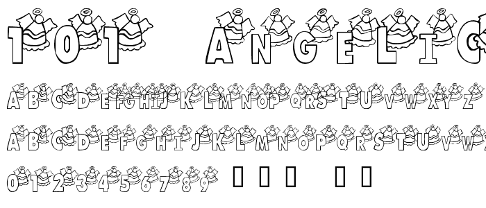 101! Angelic Alpha font